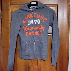 Syracuse University hoodie with embossed lettering